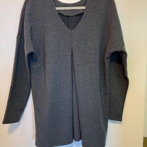 Encircled Women's Comfy Long-Sleeve Dressy Tunic Shirt Dark Grey Size Small